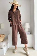 Havana linen pants, coffee