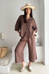 Havana linen pants, coffee