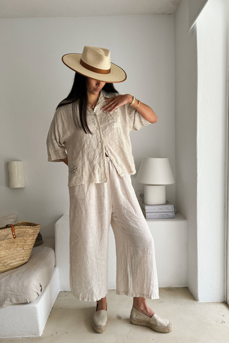 Sunny june linen shirt, sand