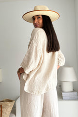 Sunny june linen shirt, sand