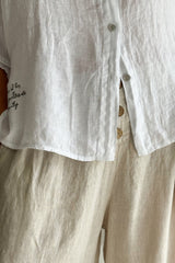 Sunny june linen shirt, white