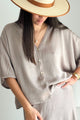 Donna satin blouse, silverpink