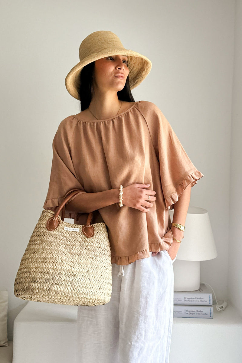 Raffia hat, natural