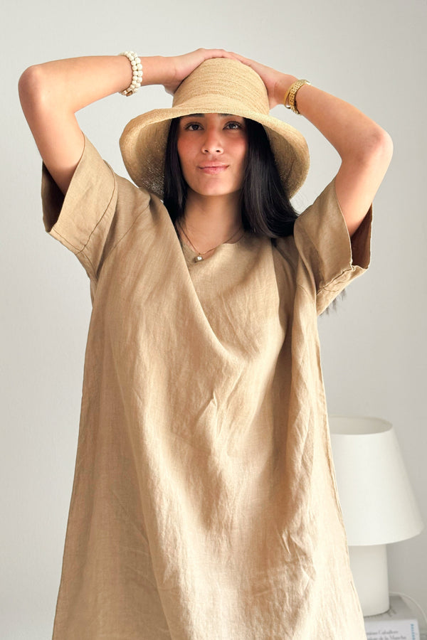 Raffia hat, natural