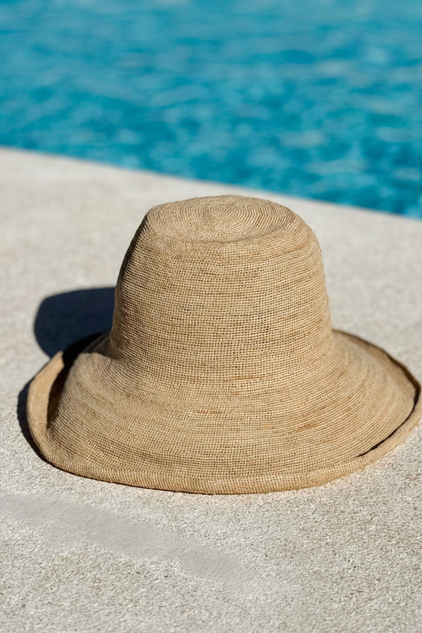 Raffia hat, natural