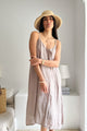 Jamie linen dress, silverpink