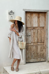 Jamie linen dress, sand
