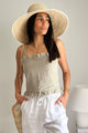 True fantasy linen top, natural