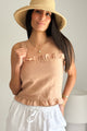 True fantasy linen top, powder