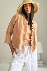 Cardelia linen jacket, powder