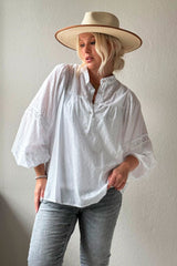 Ruby cotton shirt, white