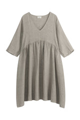 Sarine pellavamekko, taupe