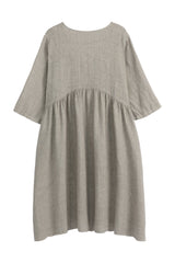 Sarine pellavamekko, taupe