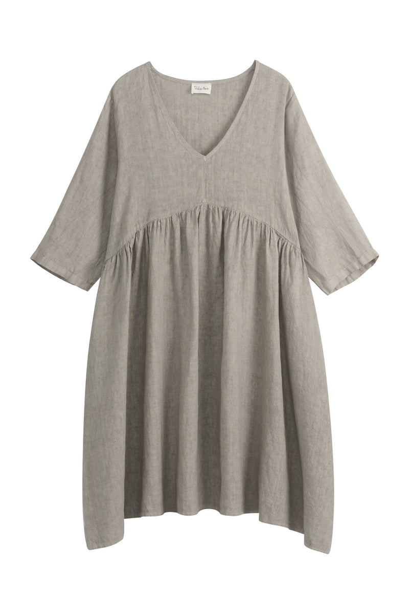Sarine pellavamekko, taupe