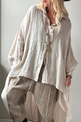 Scarlett linen shirt, sand