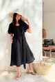 Scottien linen dress, black