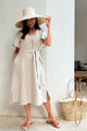 Scottie linen dress, natural