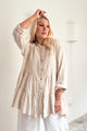 Selene linen shirt, sand