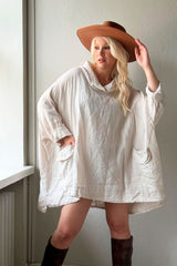 Shaia linen tunic, sand