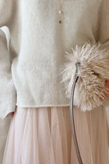 Shimmer sweater, off white
