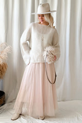 Shimmer sweater, off white