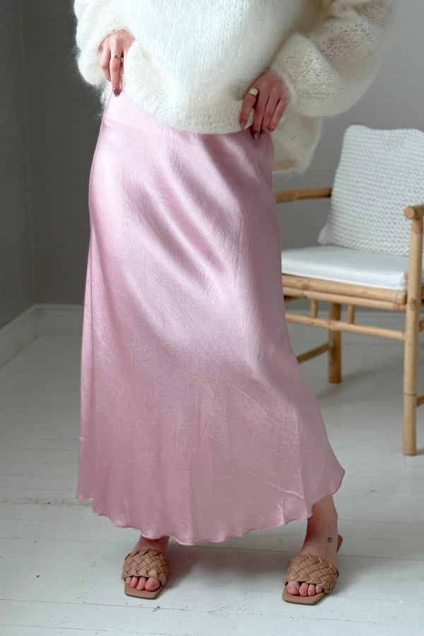 Silklook viscose skirt, rose