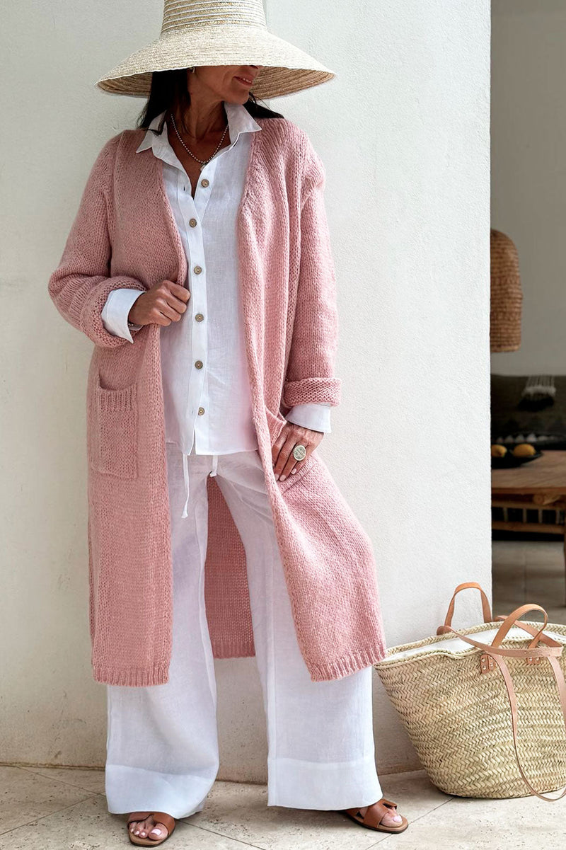 Slowly morning cardigan, candy pink