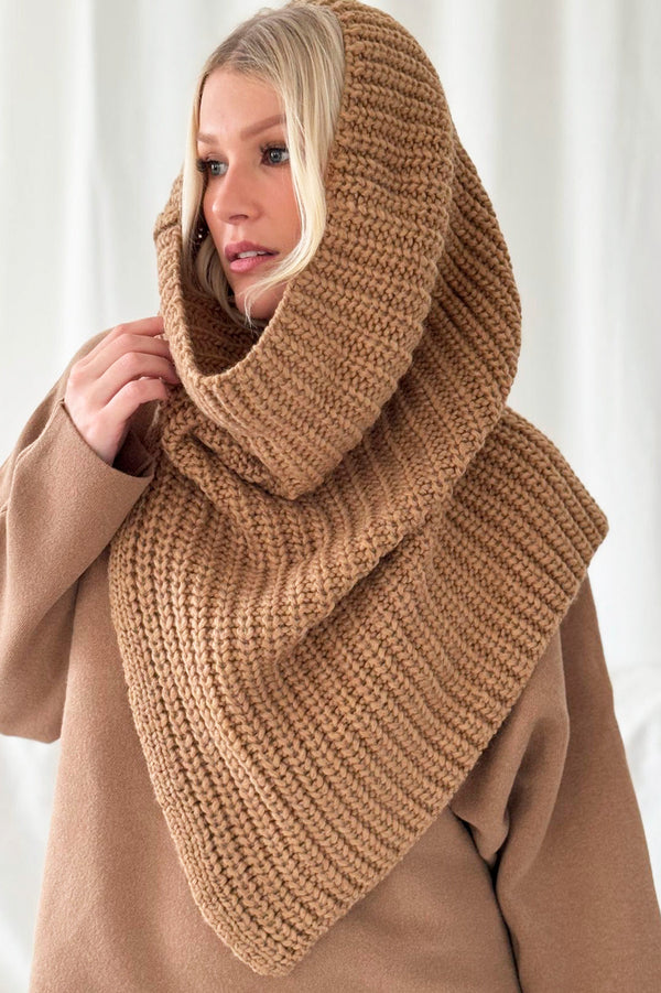 Landow snood scarf, caramel