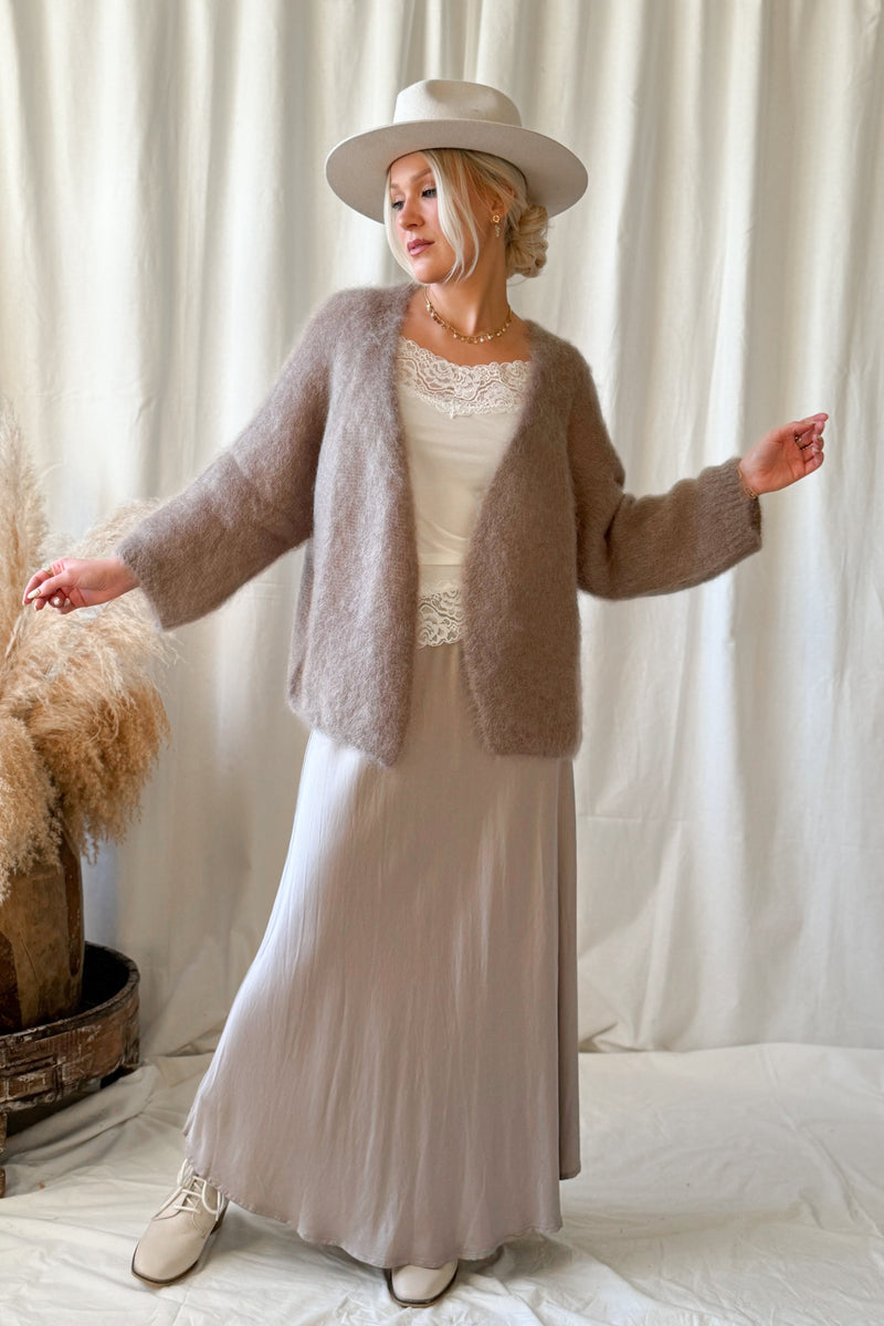 Soft life cardigan, taupe