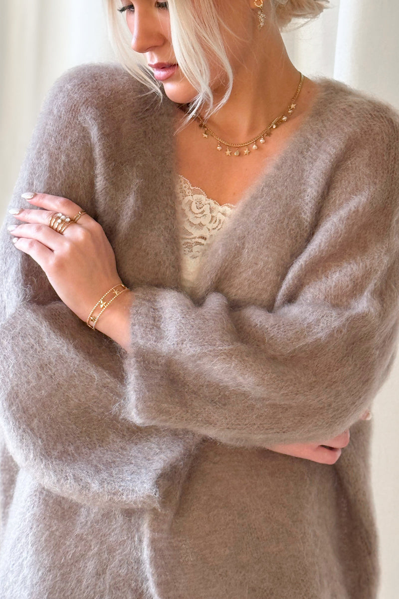 Soft life cardigan, taupe