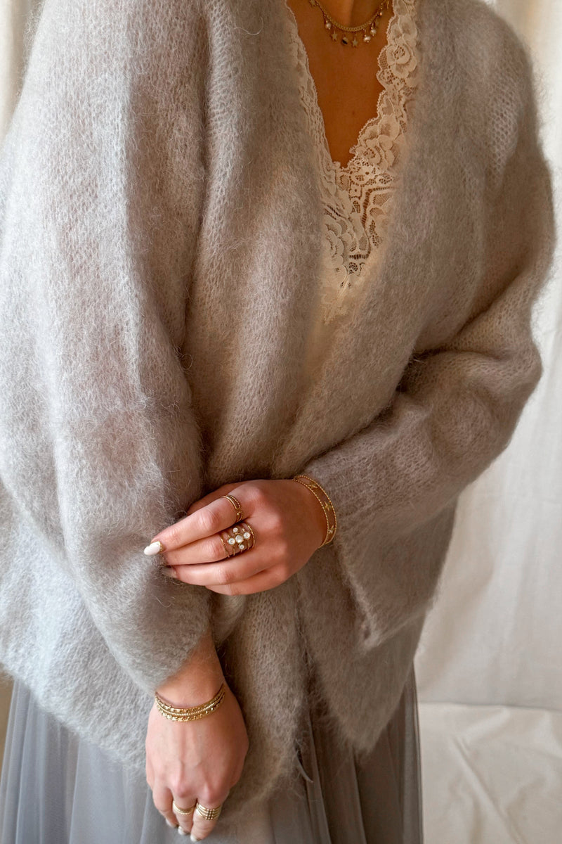 Soft life cardigan, pearl grey