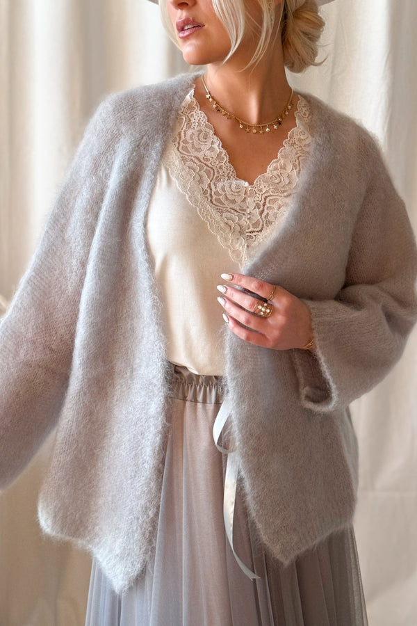 Soft life cardigan, pearl grey