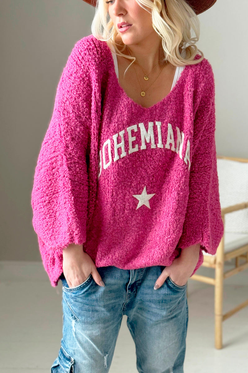 Bohemiana star jumper, miami pink