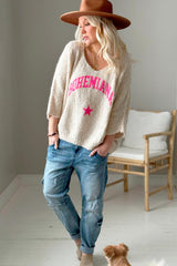 Bohemiana star neule, off white