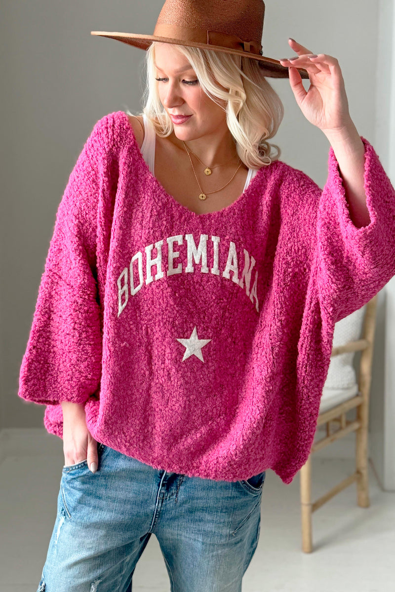 Bohemiana star jumper, miami pink