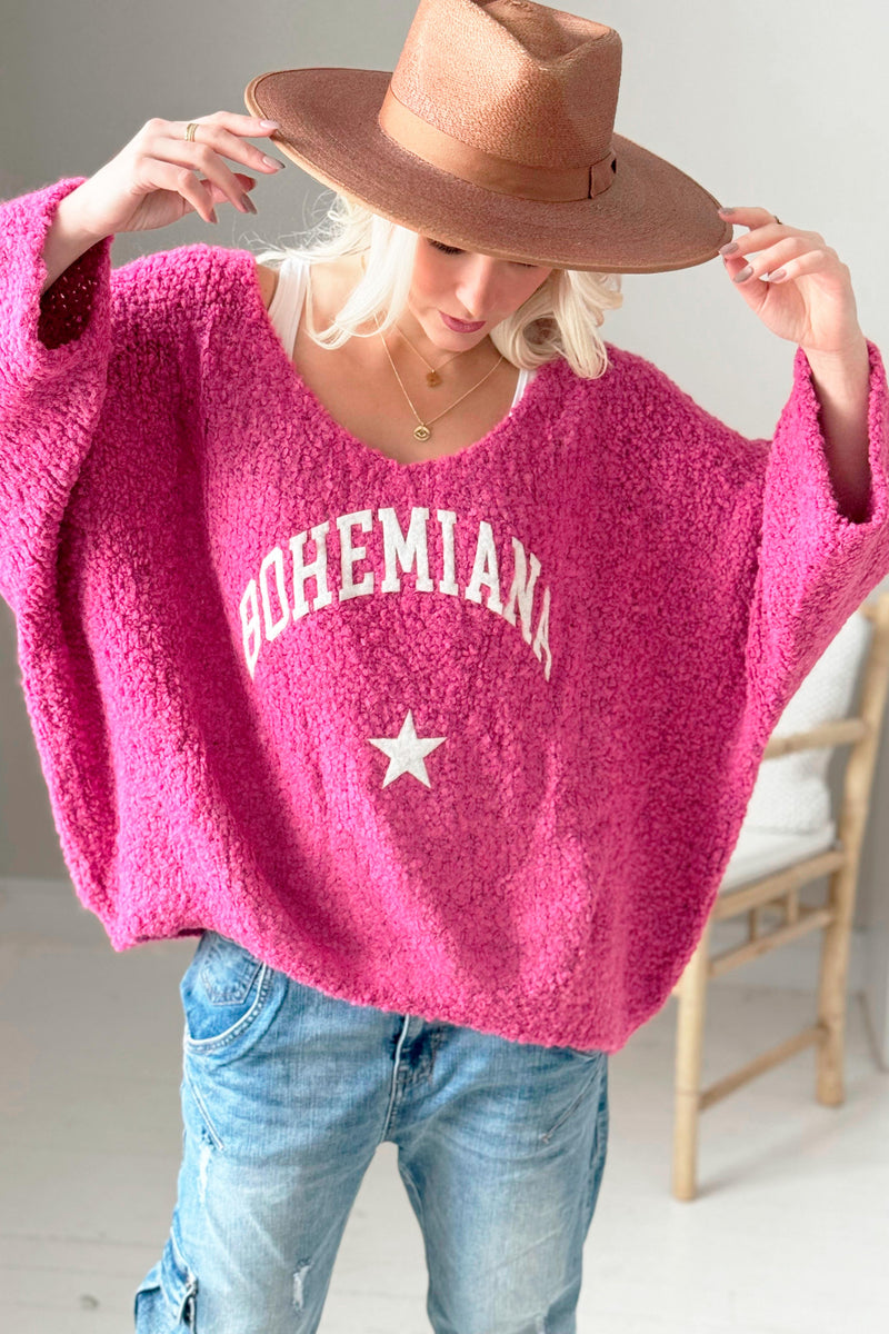 Bohemiana star jumper, miami pink