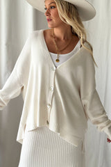 Stay Close cardigan, chalk
