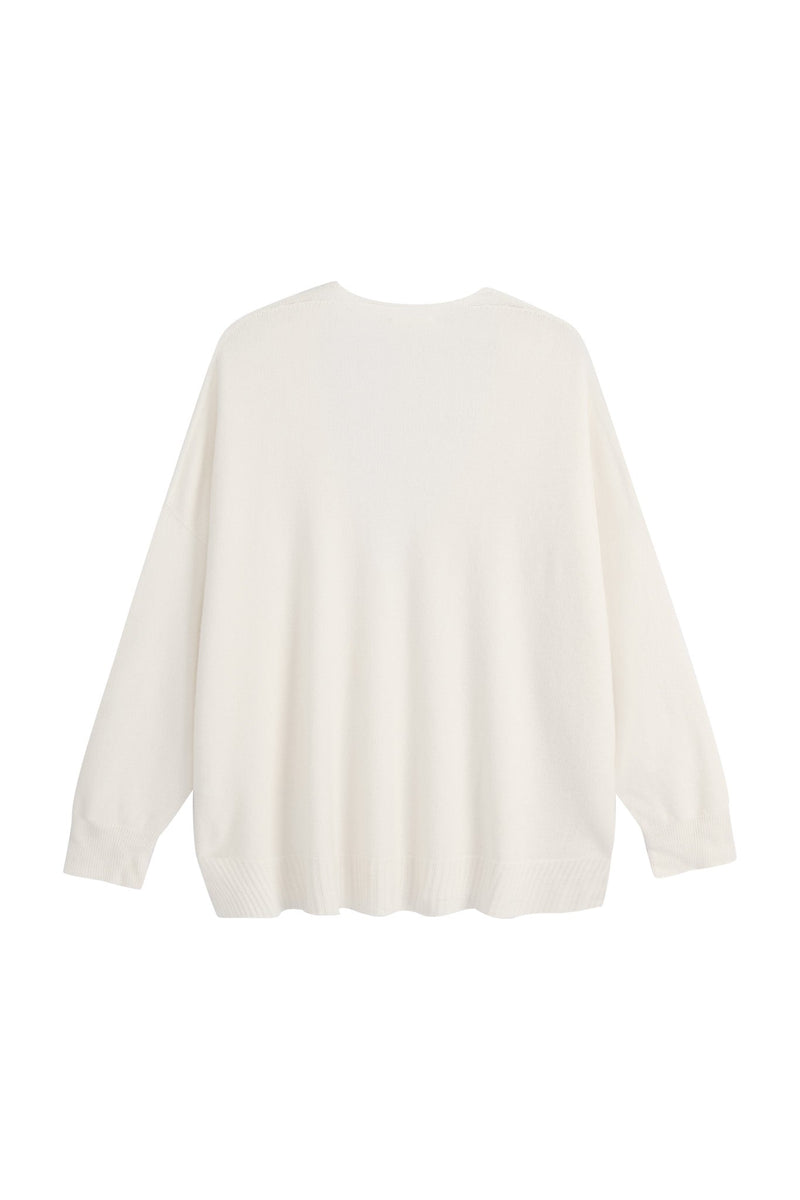 Stay Close cardigan, chalk