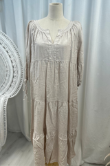 Summer Day linen dress, sand