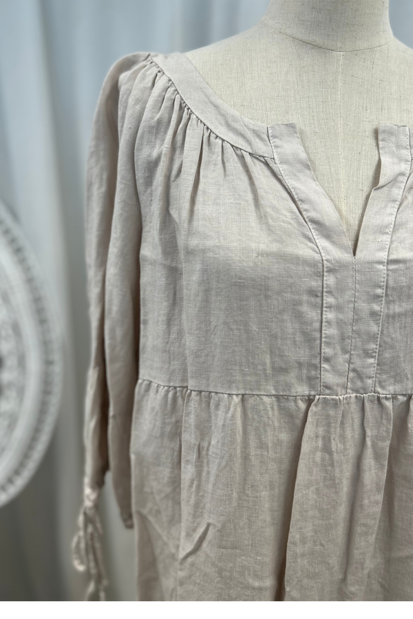 Summer Day linen dress, sand