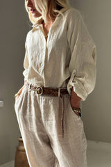 Sunday linen shirt, sand