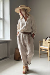 Sunday linen shirt, sand