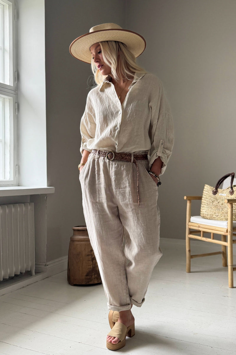 Sunday linen shirt, sand