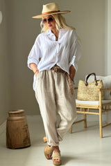 Sunday linen shirt, white