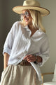 Sunday linen shirt, white