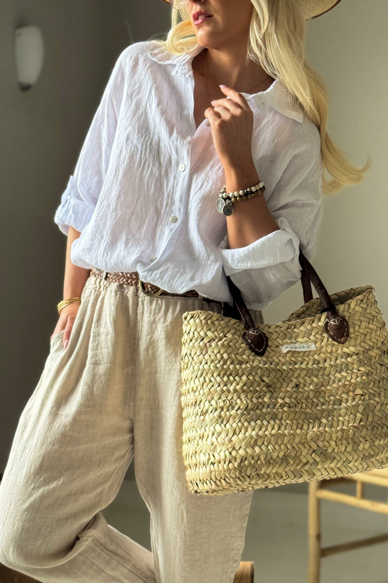 Sunday linen shirt, white
