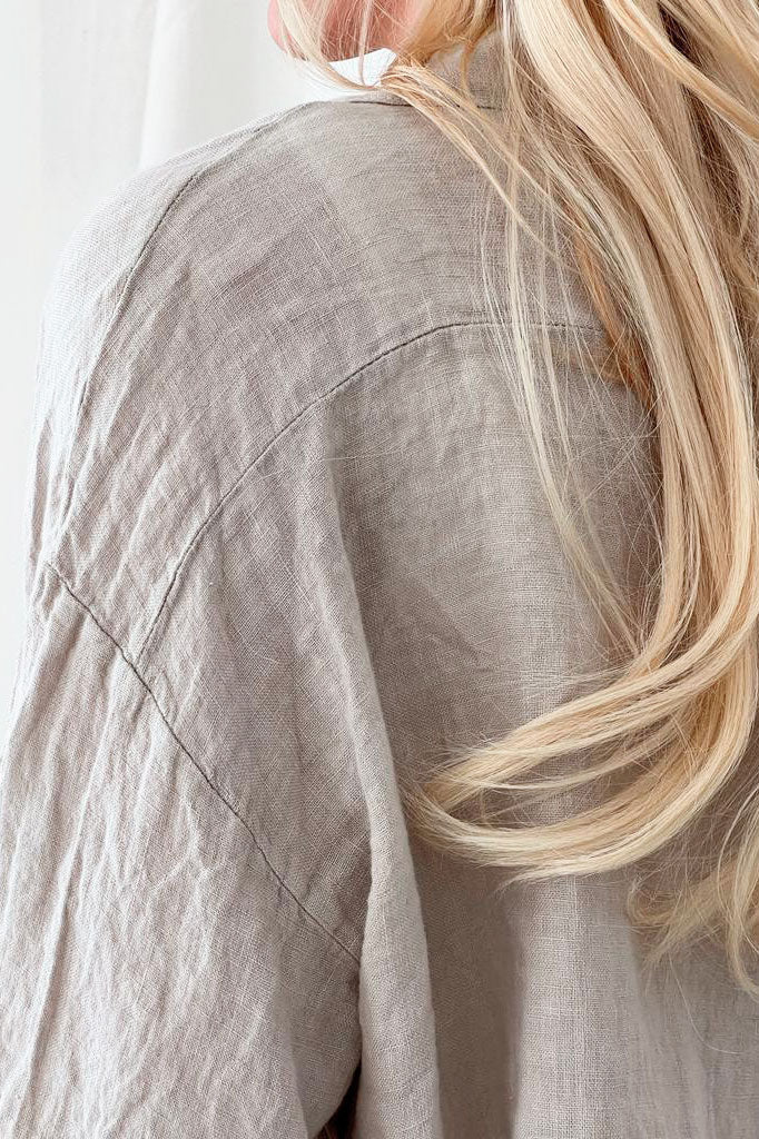 Sunny june linen shirt, sand