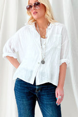 Sunny june linen shirt, white