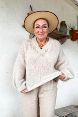 Sweetness mohair jumper, beige