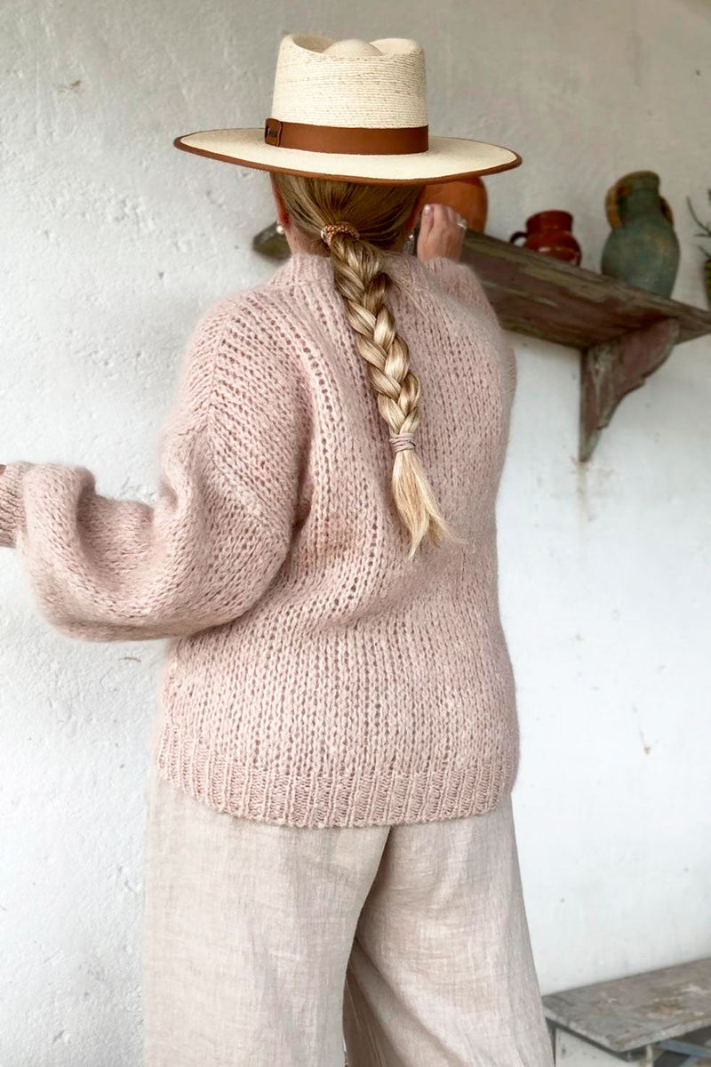 Sweetness mohair jumper, powder pink